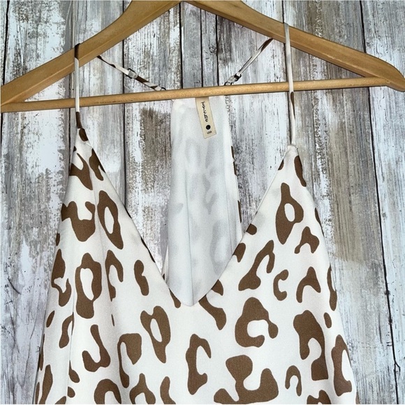 Tyche White and Brown Leopard Cami Top - Picture 4 of 7